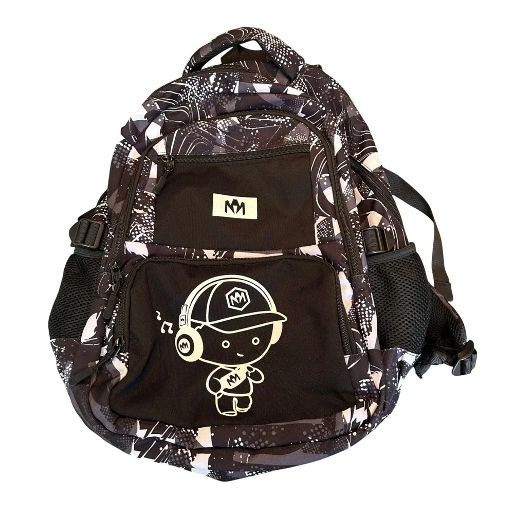 Marshmello Backpack MM Logo DJ Graphic School Travel Bag Streetwear